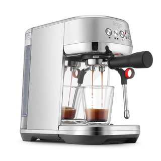 Sage Bambino Plus espresso machine in stainless steel with 54mm portafilter, espresso shop